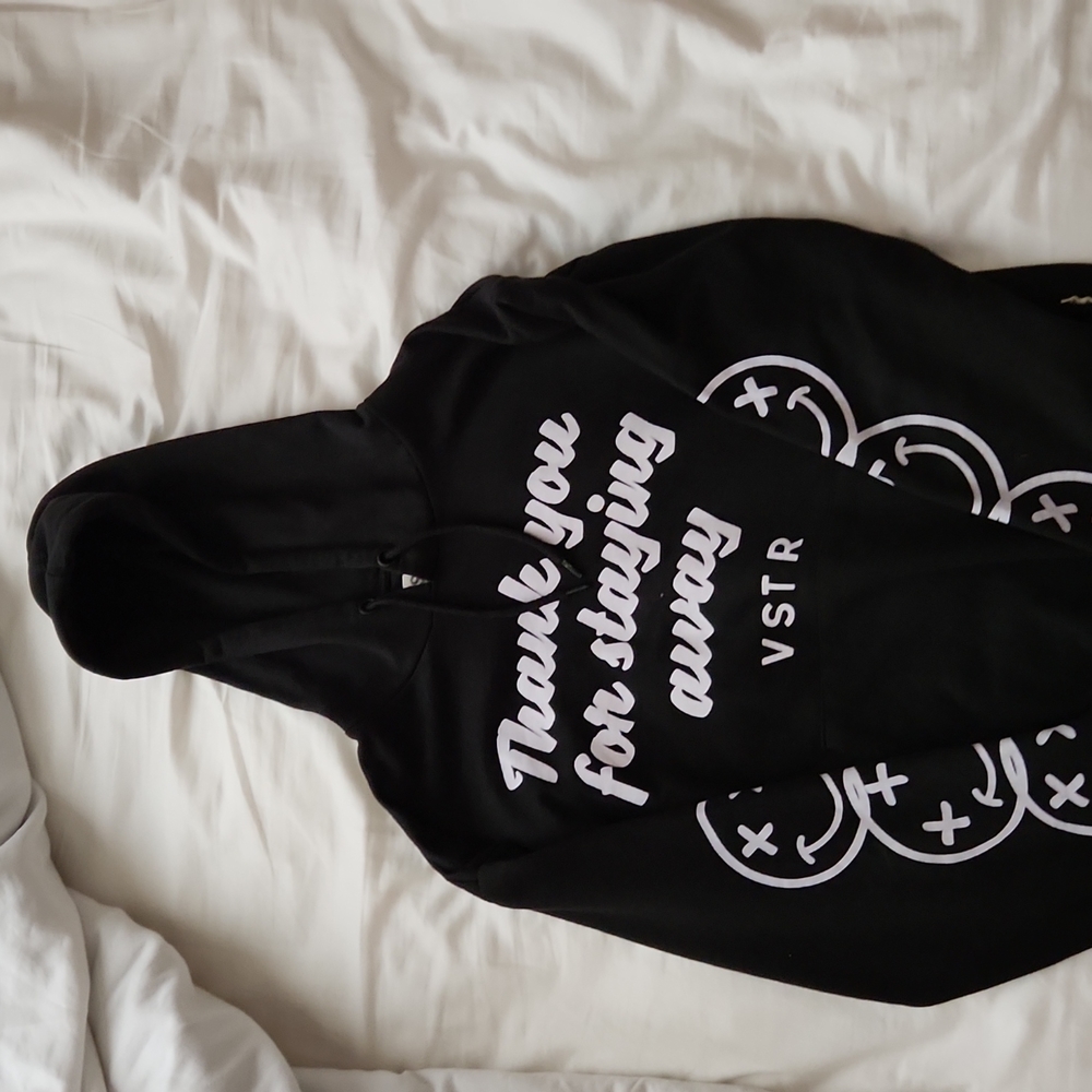 VSTR Thank you for staying away hoodie in black